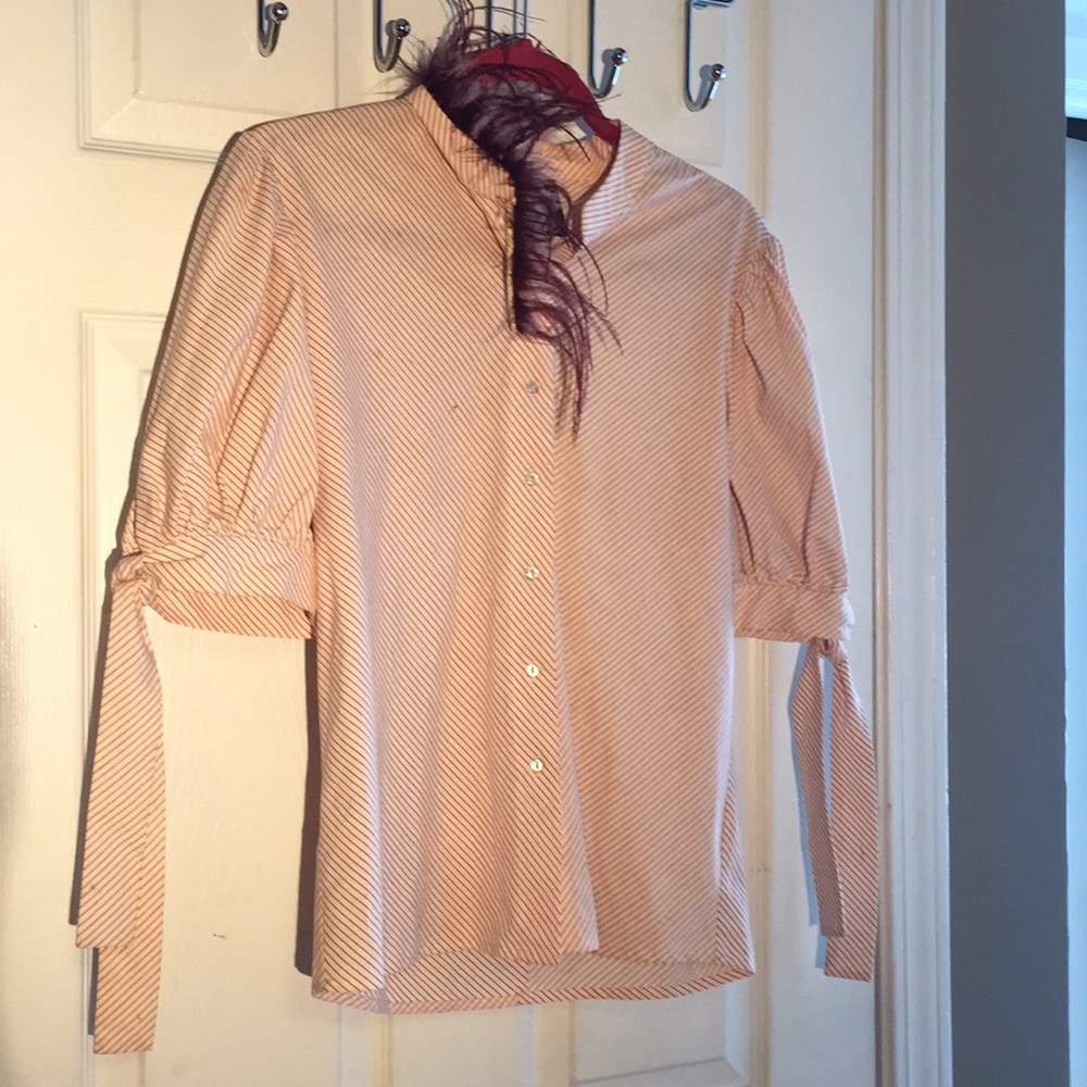 Cynthia Rowley L puff sleeve blouse. Worn.
